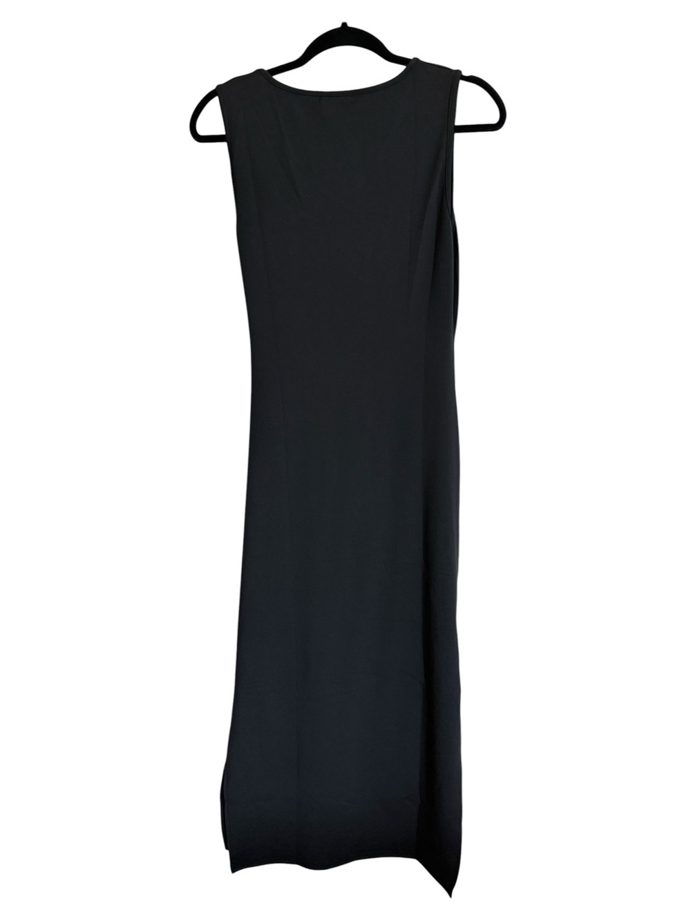 NWT Sleeveless V-Neck Black Side-Tie Maxi/Midi Dress M - Picture 3 of 6